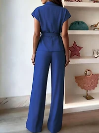 Sleeveless Collar Front Detail top