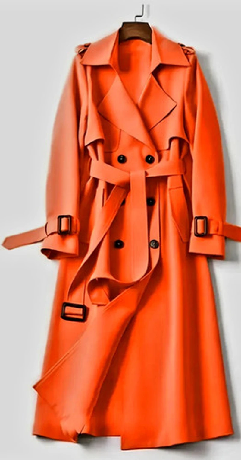 ORANGEMID-LENGHT TRENCH COAT