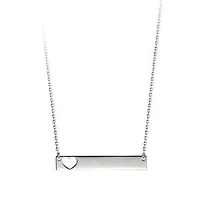 10kt Gold Bar Necklace with Heart Cutout