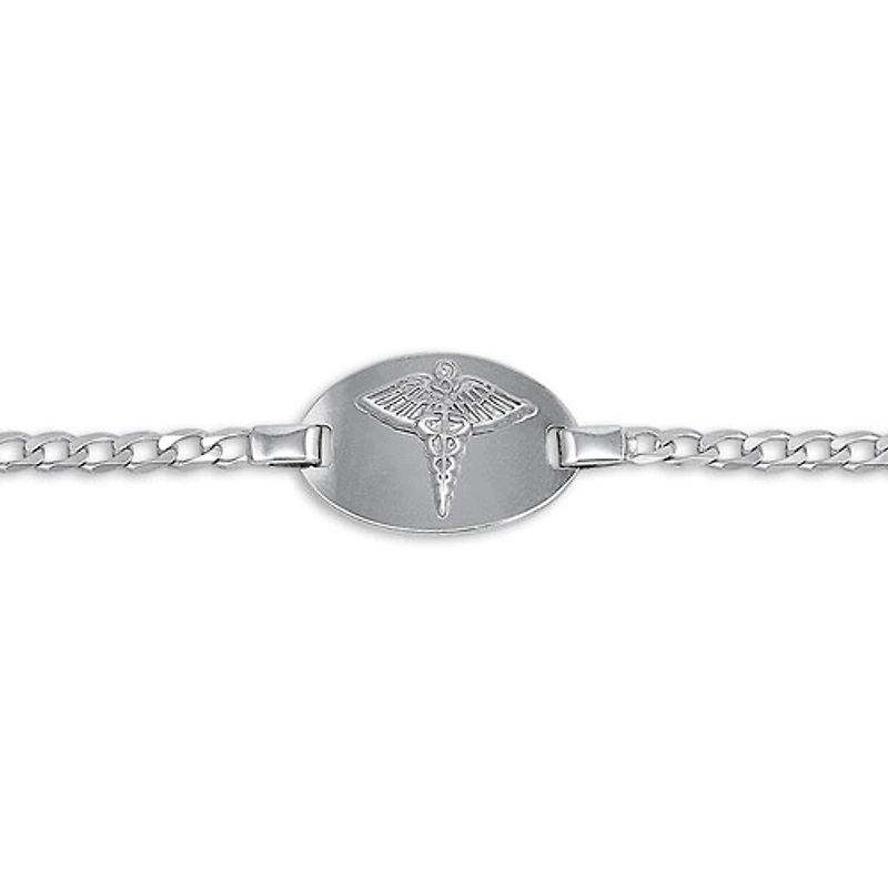 10kt White Gold Ladies Medical Alert Bracelet