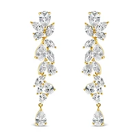 Gold Cubic Zirconia Drop Earrings 142877