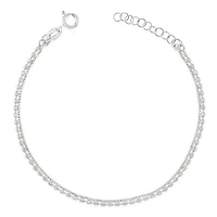 Sterling Silver Bead & Box Chain Bracelet 149163