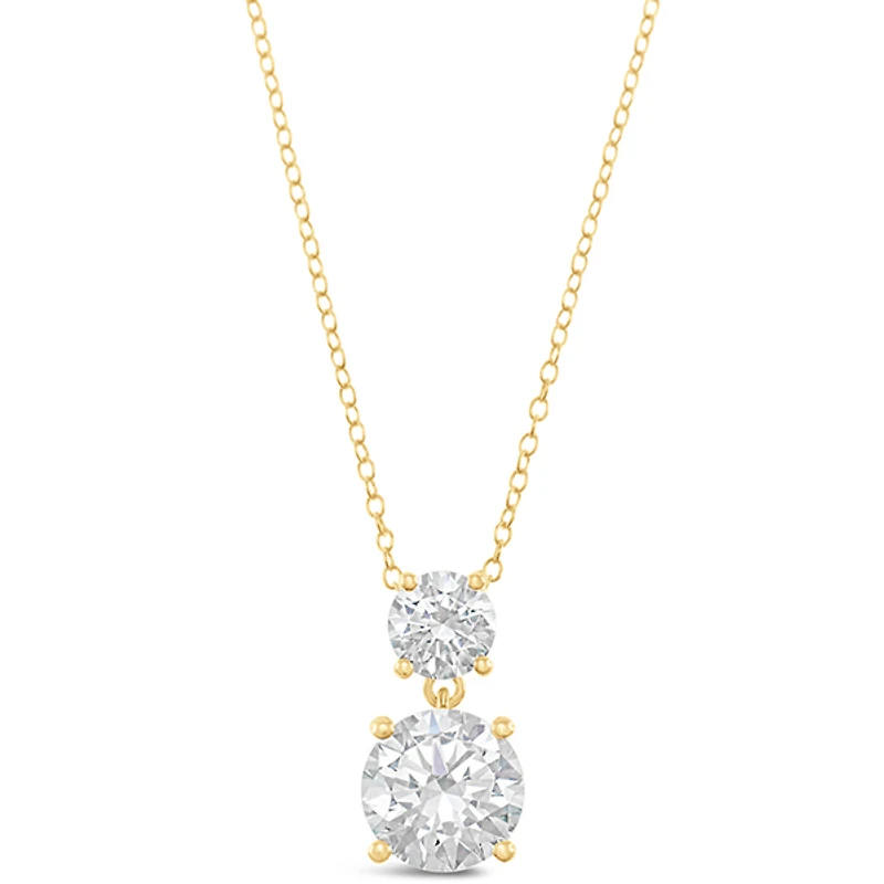 Gold Plated Sterling Silver Cubic Zirconia Necklace 152731