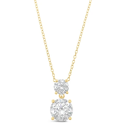Gold Plated Sterling Silver Cubic Zirconia Necklace 152731