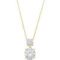 Gold Plated Sterling Silver Cubic Zirconia Necklace 152731