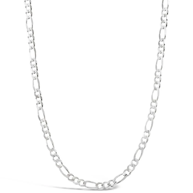 Sterling Silver 3.8mm Figaro 22" Chain Necklace 144382