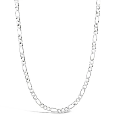 Sterling Silver 3.8mm Figaro 22" Chain Necklace 144382