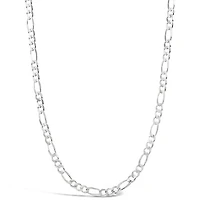 Sterling Silver 3.8mm Figaro 22" Chain Necklace 144382