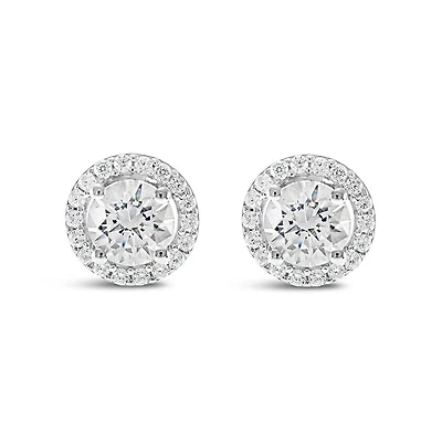 Sterling Silver Cubic Zirconia Round Studs 139377