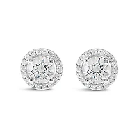 Sterling Silver Cubic Zirconia Round Studs 139377