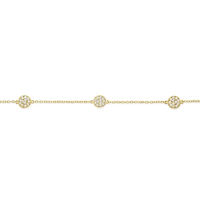 Gold Plated Sterling Silver Cubic Zirconia Bracelet 129286