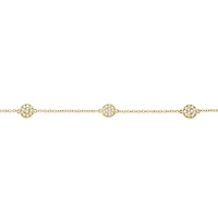 Gold Plated Sterling Silver Cubic Zirconia Bracelet 129286