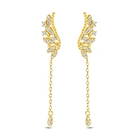 Gold Plated Sterling Silver Cubic Zirconia Earrings 152399