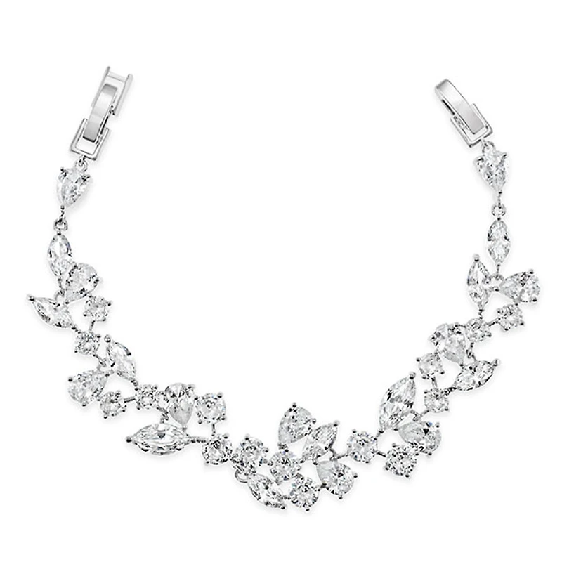 Bridal Silver Cubic Zirconia Bracelet 126692