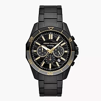 Armani Exchange Chronograph Black Stainless Steel Watch 152895