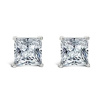 Sterling Silver Cubic Zirconia Princess Cut 7mm Studs 118049