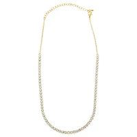 Fashion Cubic Zirconia Gold Tennis 12" Choker 143265