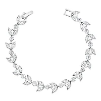 Bridal Cubic Zirconia Silver Bracelet