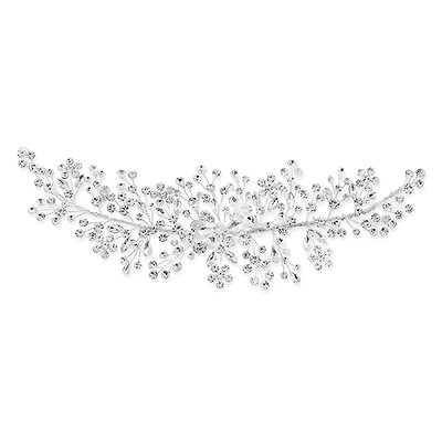 Bridal Silver Flower Headband 138531