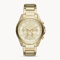 Armani Exchange Drexler Chronograph Gold-Tone Steel Watch 133147