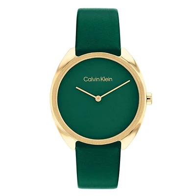 Calvin Klein Analog Leather Watch 150399