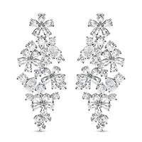Bridal Flower Cubic Zirconia Earrings 152099