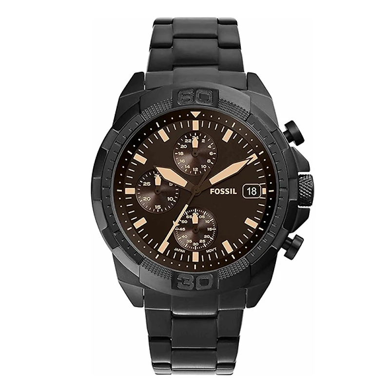 Fossil Bronson Chronograph Black Stainless Steel Watch 152909