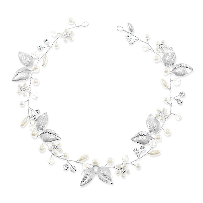 Bridal Leaf Wire Silver Hair Vine 152422