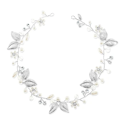 Bridal Leaf Wire Silver Hair Vine 152422