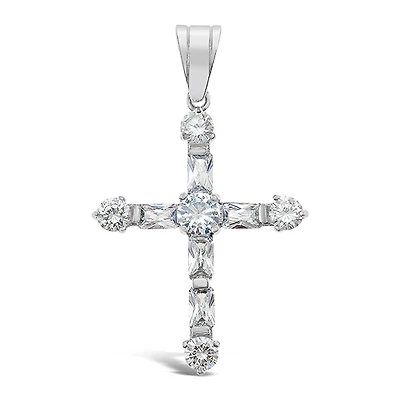 Stainless Steel Cubic Zirconia Pendent 143020