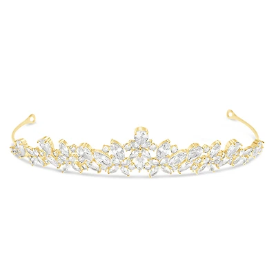 Bridal Gold Cubic Zirconia Tiara 149218