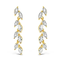 Bridal Gold Cubic Zirconia Necklace & Earrings Set