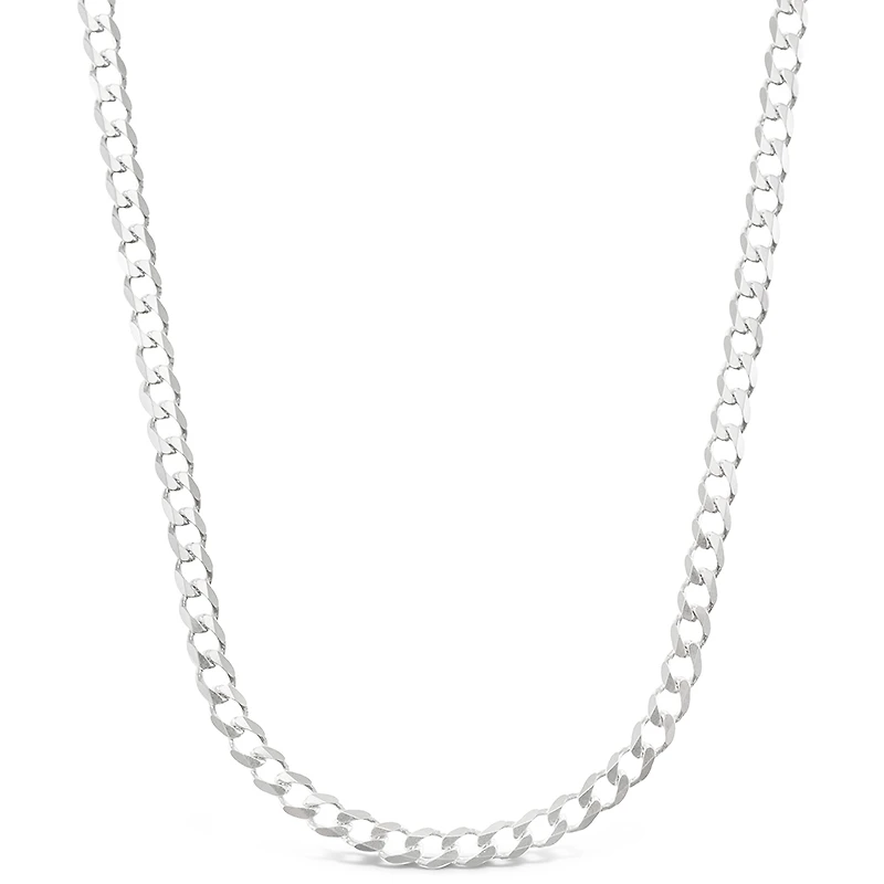 Sterling Silver 6mm Cuban Link 20" Chain Necklace 142971