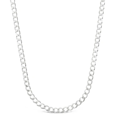 Sterling Silver 6mm Cuban Link 20" Chain Necklace 142971