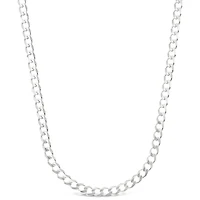 Sterling Silver 6mm Cuban Link 20" Chain Necklace 142971