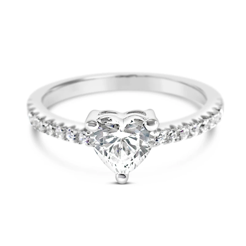 Sterling Silver Heart Cubic Zirconia Ring 151771