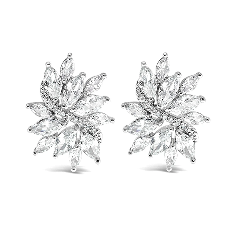 Bridal Silver Cubic Zirconia Earrings