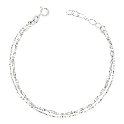 Sterling Silver Double Chain Bracelet 149161