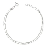Sterling Silver Double Chain Bracelet 149161