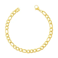 Stainless Steel Gold 5mm Figaro Bracelet 152991