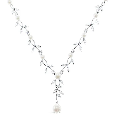 Bridal Pearl Cubic Zirconia Necklace 145917