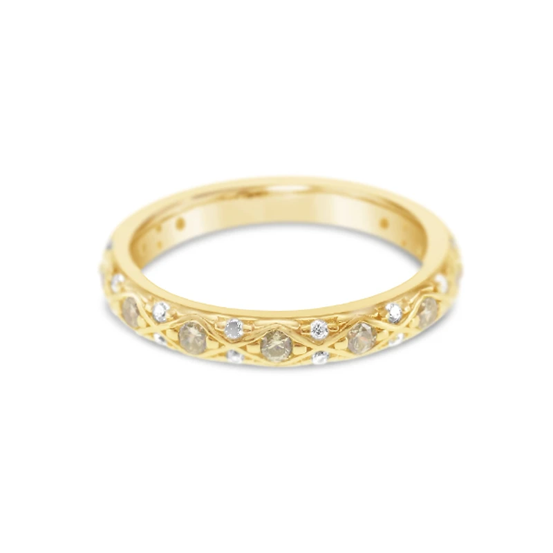 Gold Plated Sterling Silver Cubic Zirconia Ring