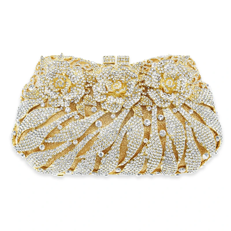 Crystal Rose Handbag Clutch