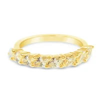 Gold Plated Sterling Silver Yellow Cubic Zirconia Ring