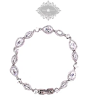 Bridal Silver Cubic Zirconia Bracelet 125964