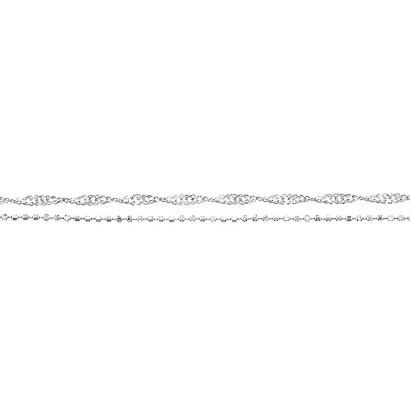 Sterling Silver Twist Anklet 141821
