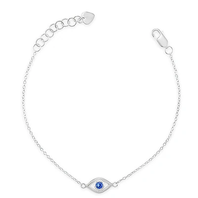 Sterling Silver Cubic Zirconia Evileye Bracelet 147727