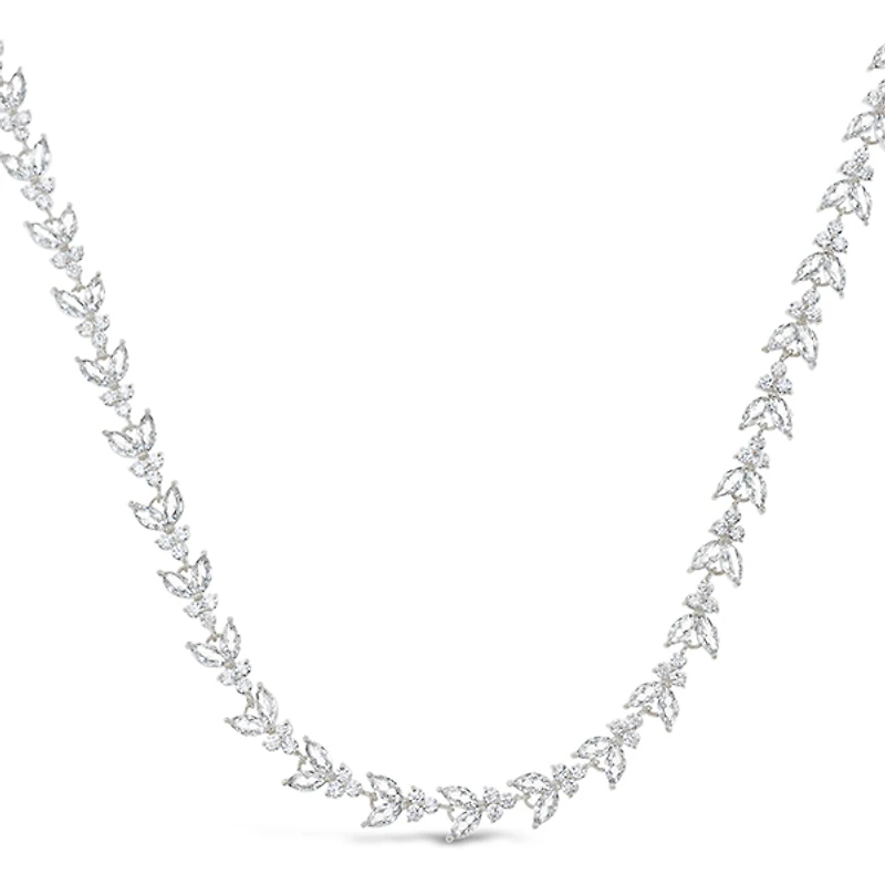 Bridal Silver Cubic Zirconia Necklace