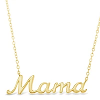 Gold Plated Sterling Silver Mama Necklace 142491