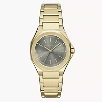 Armani Exchange Three-Hand Gold-Tone Stainless Steel Watch 153640